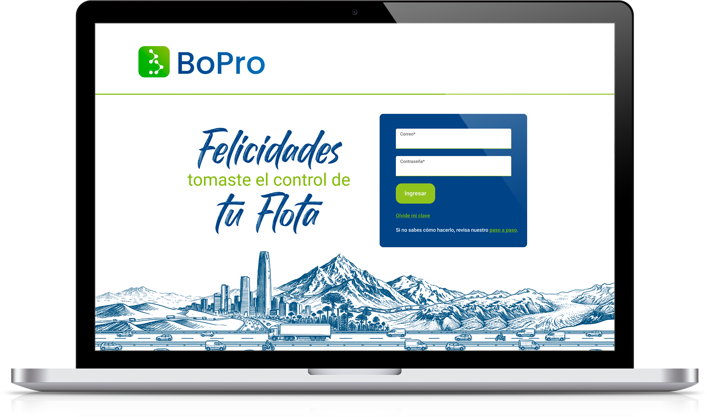 Plataforma BoPro en portátil